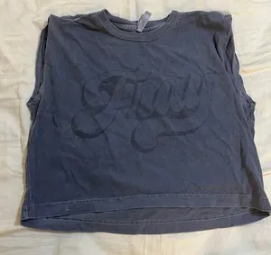 American Apparel The Fray Concert Dark Grey Small Sleeveless Crop Top thumbnail 1