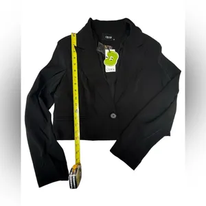 NWT Cider Women's Cropped Black blazer / Jacket Sz XS thumbnail 7