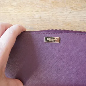 Kate Spade New York Plum Purple Saffiano Leather Zip Around Continental Wallet thumbnail 2