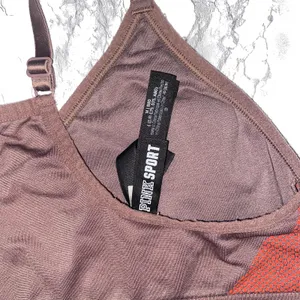 Victoria's Secret PINK Brown Orange Seamless Lightly Lined Sports bra Medium thumbnail 5