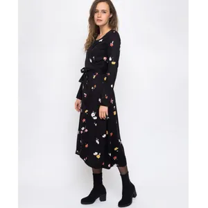Armedangels Armed Angels Size S Elke Fall Flowers Wrap Midi Dress Floral Print thumbnail 3