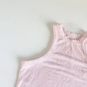 Lululemon Womens Flush Pink Hold Tight Ribbed Athleisure Lounge Cropped Tank Top thumbnail 4