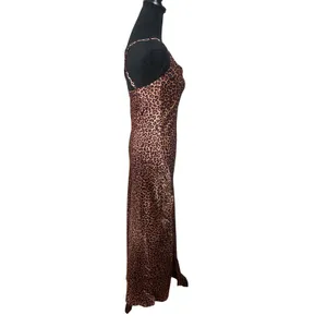 Show Me Your Mumu Florence Slip Dress Leopard Print Cowl Neck Maxi XS Cross Back thumbnail 3