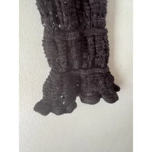 NWT Natural Life Open Knit Cropped Ruffle Button Front Cardigan Sweater Medium thumbnail 6