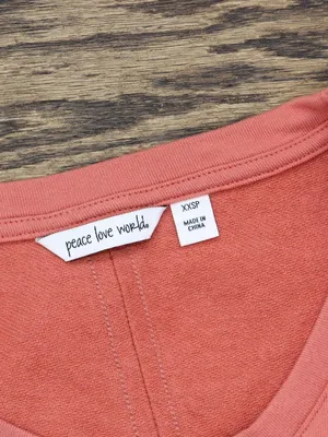 NEW Peace Love World Terry Pullover and Pant Set A692008 Faded Rose Pink P2XS thumbnail 7