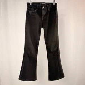 J‎ Brand Martini Skinny Flare Low Rise Jeans in Black Shadow Size 25 thumbnail 4