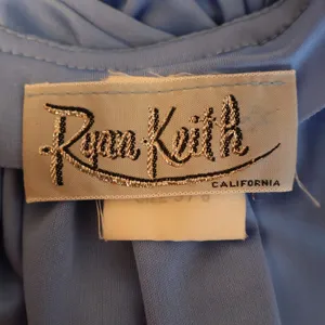 Ryan‎ Keith Vintage 70s Halter Maxi Dress Jacket Womens Size 6 Blue Babydoll Y2K thumbnail 4