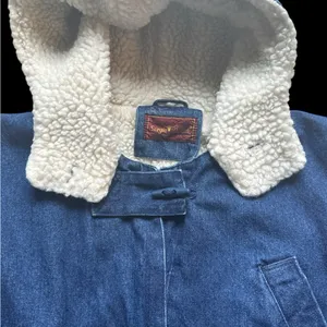 vintage, Sergio Valente denim and fleece barn coat utility coat, jacket 8 large thumbnail 2