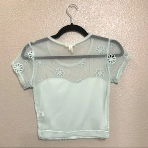 Kirra Daisy Mesh Crop Top thumbnail 2