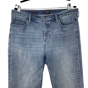 NYDJ Barbara Bootcut Jeans Womens 14 Blue Medium Wash Lift Tuck Stretch‎ Denim thumbnail 3