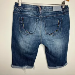 Y2K vanilla star jeans crop Bermuda style shorts‎ size 4 thumbnail 5