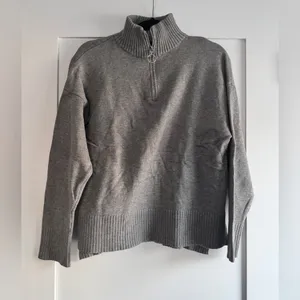 Primark Women's grey half zip mock neck sweater long sleeve pullover Size M 8-10 thumbnail 3