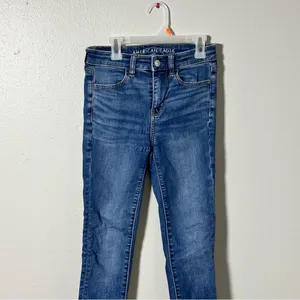 American Eagle Women Blue‎ Denim Hi-Rise Jegging Jeans Next Level Stretch size 0 thumbnail 2