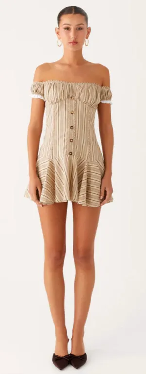Peppermayo Jumana Off Shoulder Mini Dress size 4 NWT thumbnail 1