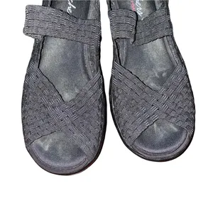 Skechers Walking Platform Slip on Mary Jane Open Toe Shoes Black size 8.5 thumbnail 9