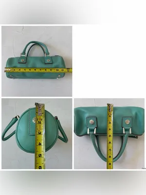 Vintage Michael Kors Barrel Bag 2000s Y2K Mint Green Teal thumbnail 12