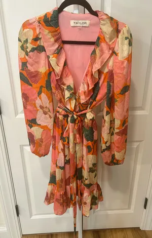 Floral Dress Pink Size 8 thumbnail 1