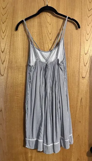 Abercrombie & Fitch Navy and White Striped Dress thumbnail 2