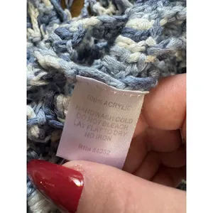 ii SISTERS‎ Women Size Medium Open Front Crocheted Cardigan Beach Cover Up Knit thumbnail 6