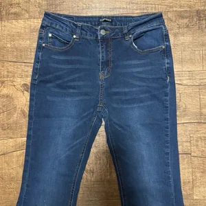 Flamingals by Flamingo Flare Bootcut Western Dark Wash Denim Jeans M thumbnail 2
