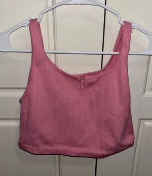 Pink Ribbed Aeropostale Tank thumbnail 1