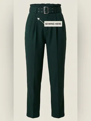 H&M High-Waisted Green Trousers – NWOT thumbnail 2