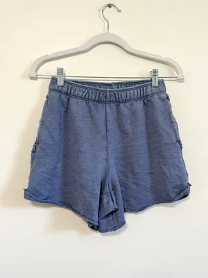 Aerie Blue Sweat Shorts Size XS Comfy Cozy Lounge Oversized thumbnail 2