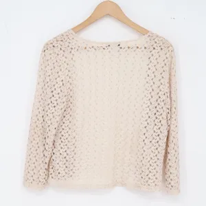Onyx Apparel Cardigan Womens M Beige Lace Open Front Shrug Excellent thumbnail 3