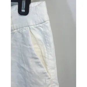 J.Crew White Scalloped Hem Linen Cotton Blend Shorts Women Sz. 4 Nautical Preppy thumbnail 4