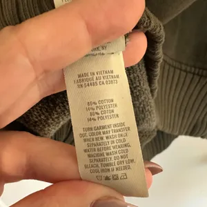 Aerie |‎ Woman's Olive Green Ribbed Quarter Zip Pullover Sweatshirt Fleece, XS thumbnail 6