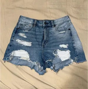 American Eagle Ripped Jean Shorts Denim thumbnail 1