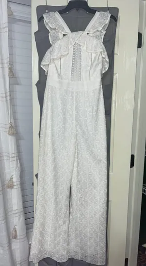 Gianni Bini White Eyelet Romper thumbnail 1