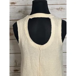Anthropologie Knitted & Knotted cream wool sleeveless drop waist dress Small thumbnail 4