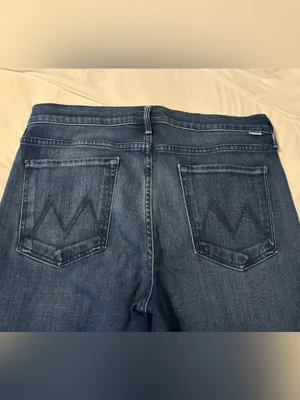 MOTHER The Down Low Weekender Heel in the color High Tide -Flare Jeans - Size 34 thumbnail 8