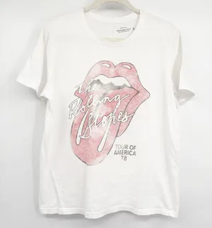 Abercrombie &‎ Fitch Womens Rolling Stones 78 Tour Graphic Rock Band Tee Size M thumbnail 1