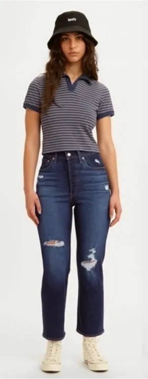 Levi’s Ribcage Straight Ankle Jeans 30 Dark Indigo thumbnail 1