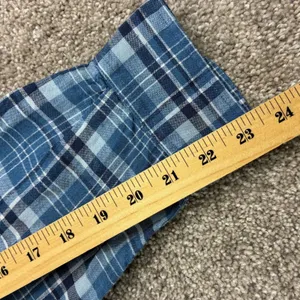 Lauren Ralph‎ Lauren Linen Plaid Shirt Womens S Blue Long Sleeve Button Preppy thumbnail 6