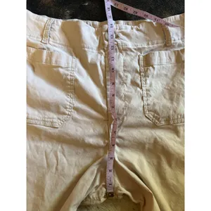 MAEVE ANTHROPOLOGIE The Colette Linen Blend cropped wide leg pants Tan Sz 33 P thumbnail 7