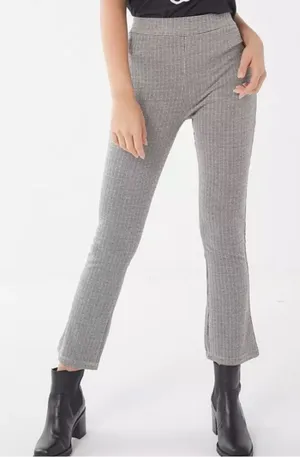 Urban Outfitters UO‎ Casey Houndstooth Plaid Kick Flare Pull-On Pants Sz XS thumbnail 1