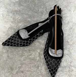 a new day Black and Silver Mesh Kitten Heel Pumps with Sequins Embellished thumbnail 1