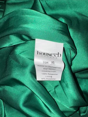 NEW HOUSE OF CB Belle Pine Green Sequin Open Back Long Sleeve Dress sz XS thumbnail 7
