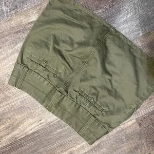 Y2K Old Navy Olive Green Cargo Mini Skirt Size 2 Utility Military‎ thumbnail 4