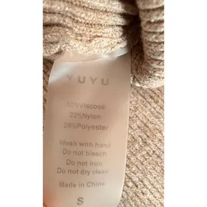 YUYU Knit Bolero Shrug Sweater Womens Small Beige Ribbed Bell Sleeve Open Front thumbnail 6