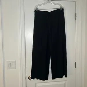 Studio JPR Womens Black Velvet Straight Leg Trousers Size M Dress Pants thumbnail 6