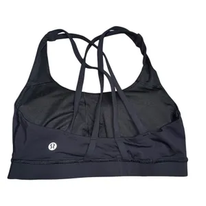 Lululemon Free To Be Wild Sports Bra Women 6 Black Excellent Strappy Back Yoga thumbnail 2
