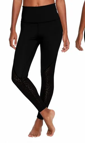 Beyond Yoga Cut It Close Mesh High Waisted Yoga Leggings Black Size M thumbnail 1