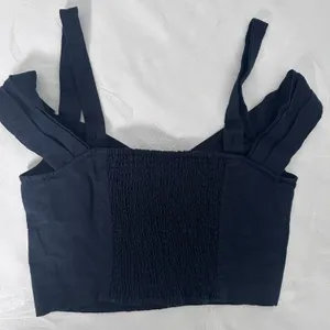 Anthropologie Maeve Size-XS Black‎ Linen Off The Shoulder Twist Crop Top thumbnail 13