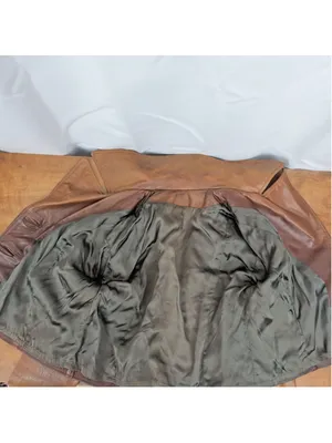 Ladies' Vintage Double Breasted Brown Leather Jacket thumbnail 8
