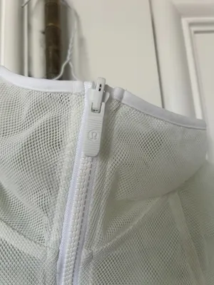 NWT Lululemon Reversible Mesh 1/2 Zip Jacket Long Sleeve WHITE thumbnail 7