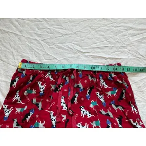 L.L.Bean Flannel Dogs with Hats Sweatpants Small Red thumbnail 6